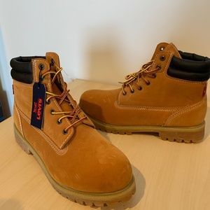 Levi’s Harrison Wheat Leather Suede Lace Up Boots SZ11